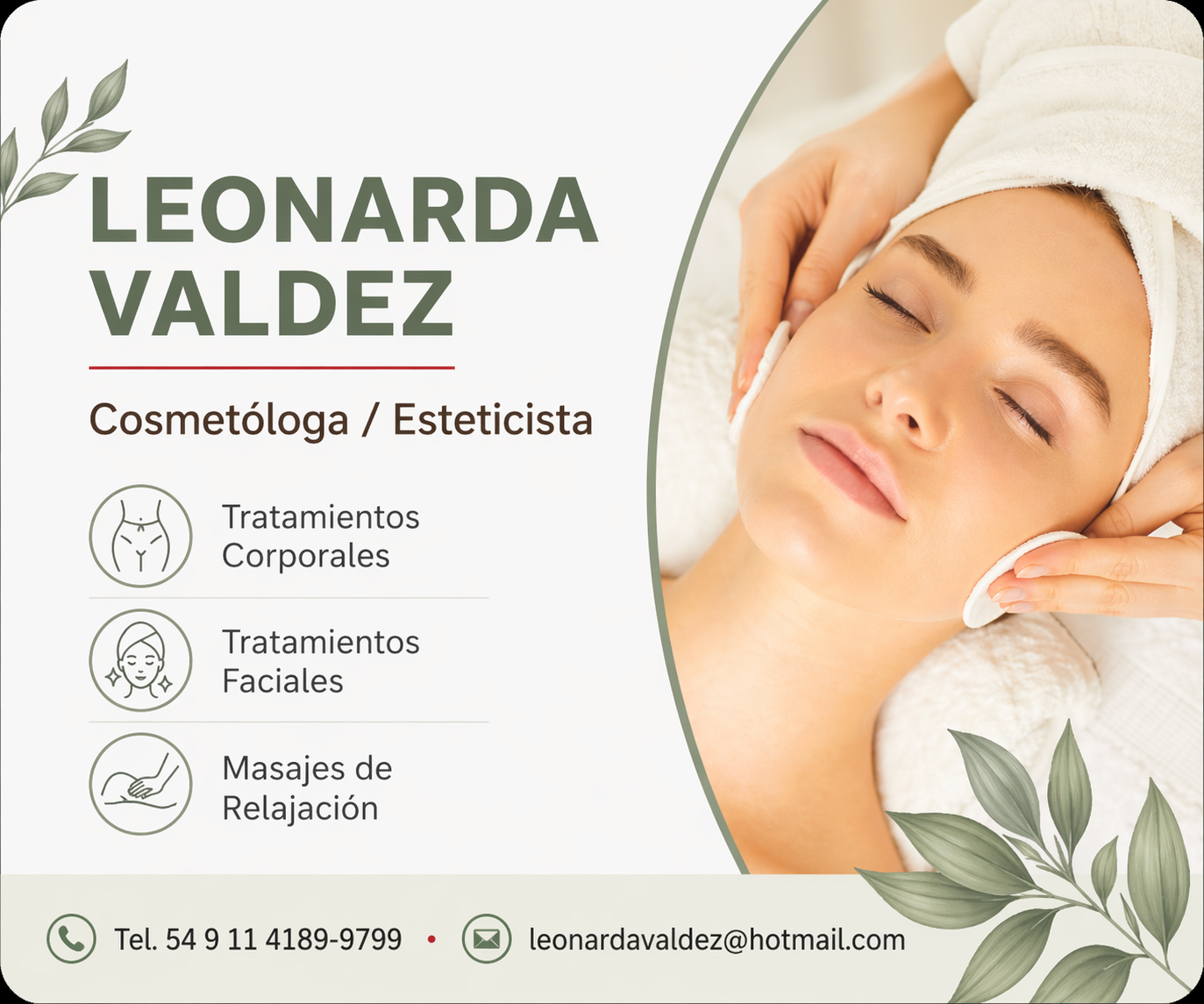 Leonarda Valdez - Cosmetóloga y Esteticista